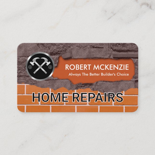 Brickwork Masonry Home Handyman Repairs Visitenkarte (Vorderseite)