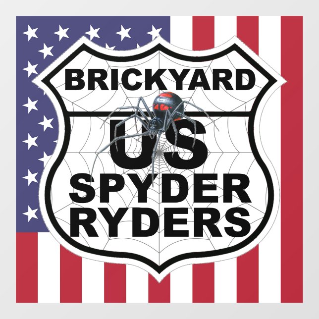 Brickyard Chapter - Dekoratives Flagge & Logo Fensteraufkleber (Blatt)