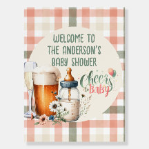 Bricolage bébé Bières Bubbles Affiche de bienvenue