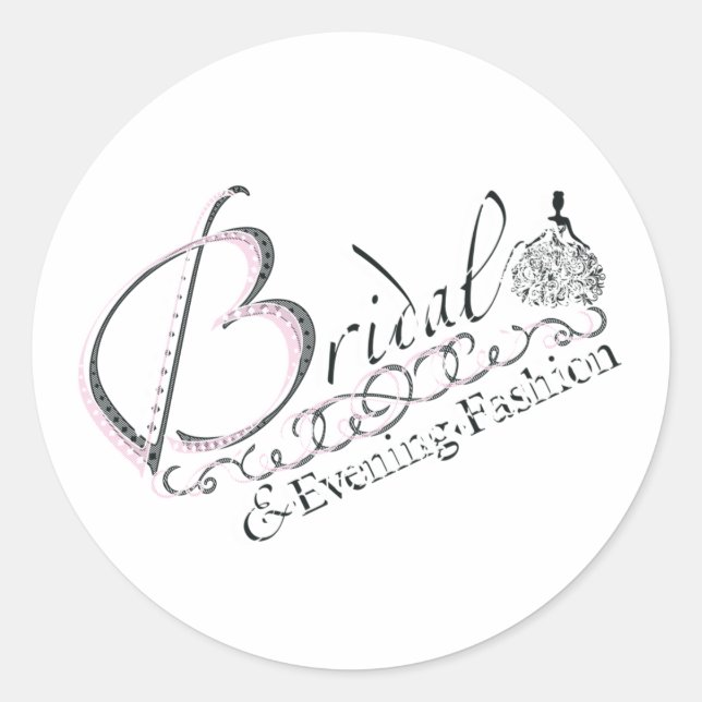 BRIDAL & ABEND FASHION - Aufkleber (Vorderseite)