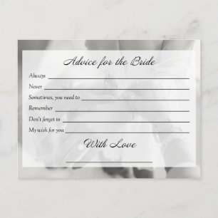 Bridal Advice Card Feiertagspostkarte