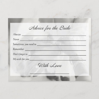 Bridal Advice Card Feiertagspostkarte