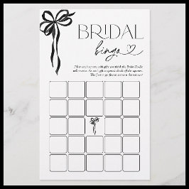 Bridal Bingo Black Bow Brautparty Game