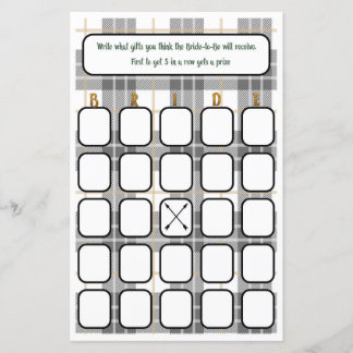 Bridal Bingo Flannel und Fiz