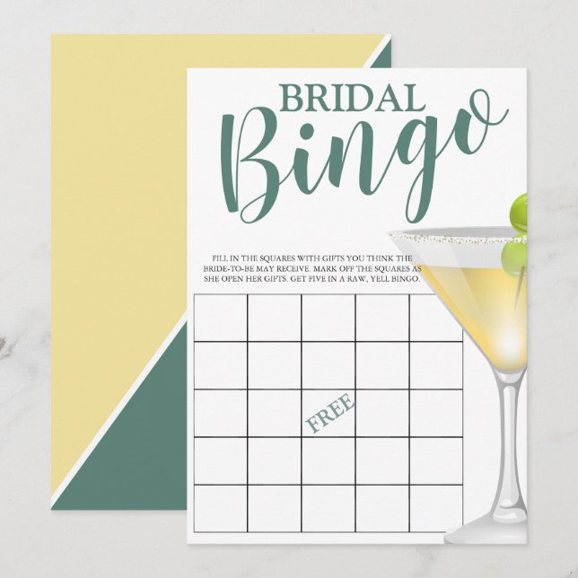 Bridal Bingo Funny Brautparty Einladung (Vorne/Hinten)
