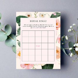 Bridal Bingo | Pink Peach Floral Brautparty