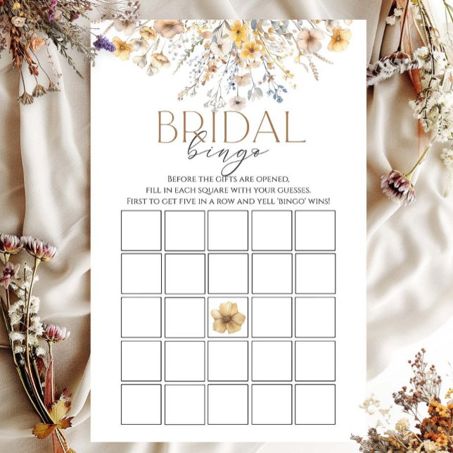 Bridal Bingo Wildblume Brautparty Game (Von Creator hochgeladen)