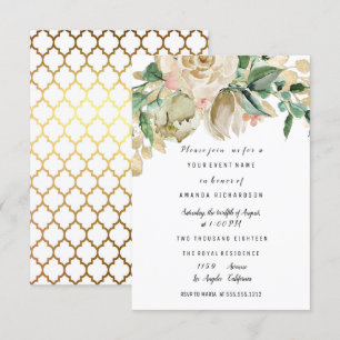 Bridal Birthday Party Rose Paint Floral Mermaid Einladung