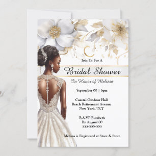 Bridal-Blume der afrikanischen amerikanischen Brau Einladung