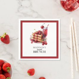 Bridal Brunch Cherry Celebration Custom Serviette