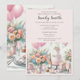 Bridal Brunch mit rosa Einladung