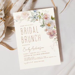 Bridal Brunch Wildblume Boho Elegante Dusche Einladung