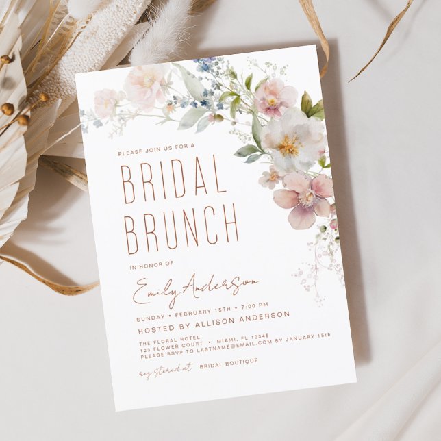 Bridal Brunch Wildblume Boho Elegante Dusche Einladung (Von Creator hochgeladen)