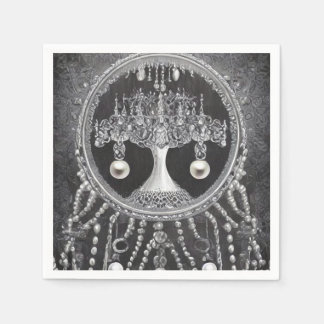 Bridal Corset Tree & Pearls Serviette