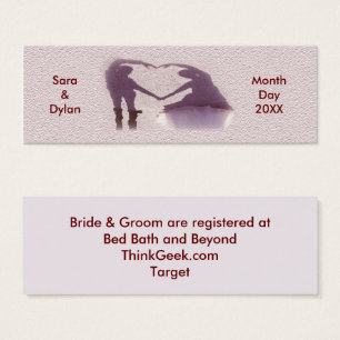 Bridal Couple Silhouette Herz Sand Registrierungsk