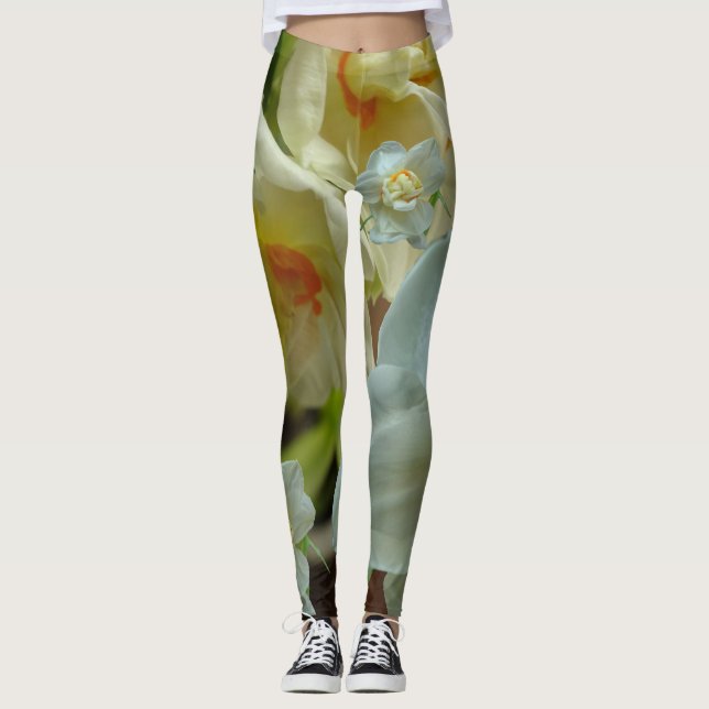Bridal Crown Daffodils Design Legierung Leggings (Vorderseite)