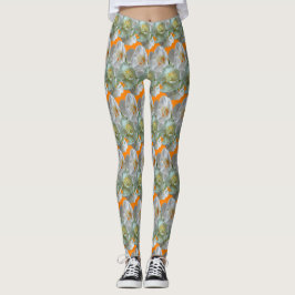 Bridal Crown Daffodis Muster Legging Leggings