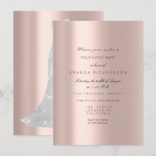 Bridal Dress Spark Rose Pastell Rosa Rose Diamond Einladung