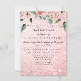 Bridal Dress Spark Rose Rosa Floral Einladung