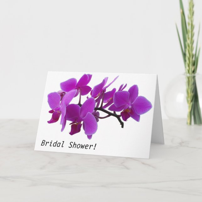 Bridal Dusche Einladung Fuchsia Orchids (Vorderseite)