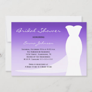 Bridal Dusche Einladung Lila Ombre