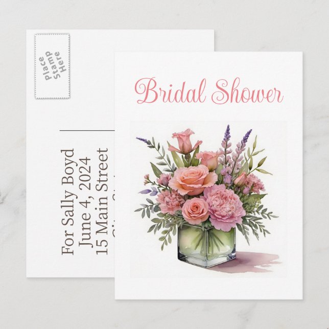 Bridal Dusche Einladung Postkarten (Vorne/Hinten)