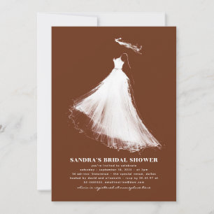 Bridal Dusche Einladung Terracotta Minimalistisch