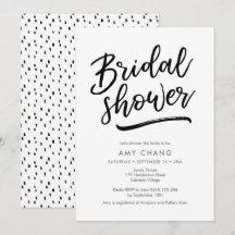 Bridal-Dusche mit Handschrift Einladung