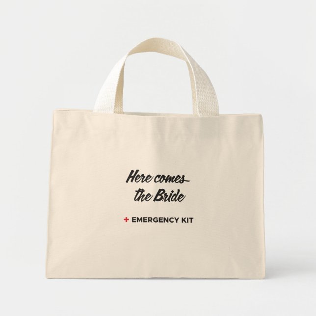 Bridal Emergency Kit Tasche, Bridal Geschenktasche Mini Stoffbeutel (Vorne)