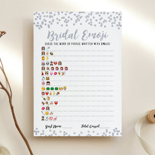 Bridal emoji game with Answers Brautparty Card Einladung