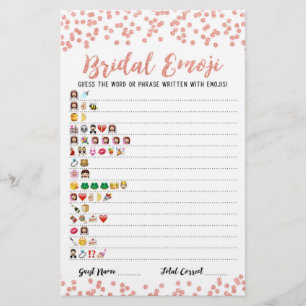 Bridal emoji game with Answers Brautparty game