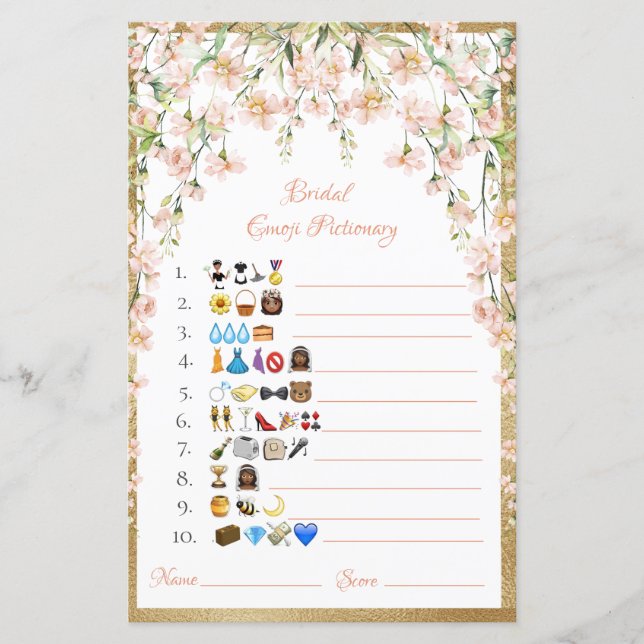 Bridal Emoji Pictionary African American (Vorderseite)
