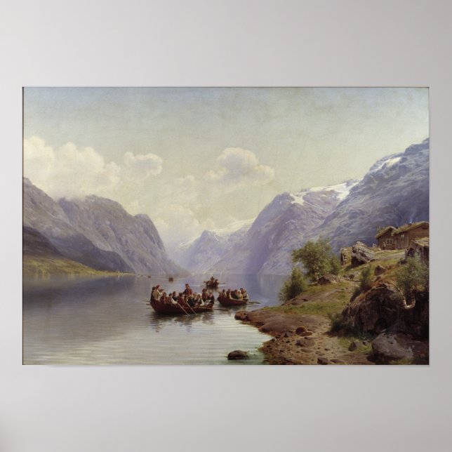 Bridal Escort on the Hardanger Fiord, 1865 Poster (Vorne)