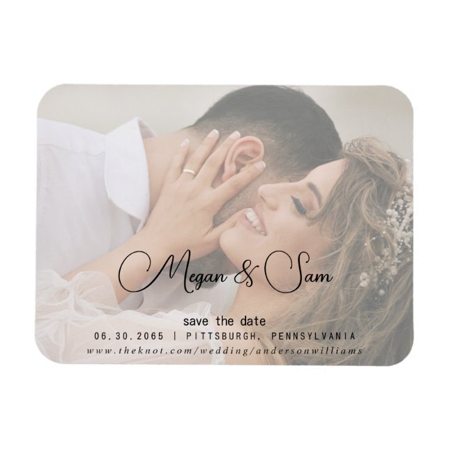 Bridal-Foto-Skriptnamen Hochzeitsskripte speichern Magnet (Horizontal)