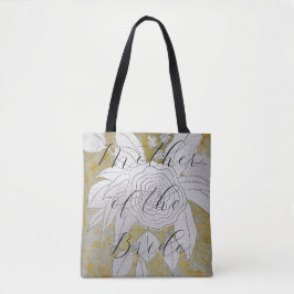 Bridal Gift Floral Tasche Elegantes Silber und Gol