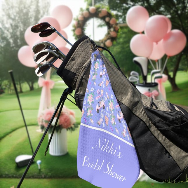 Bridal Golf Brautparty Nahtloses Muster Golfhandtuch (Von Creator hochgeladen)