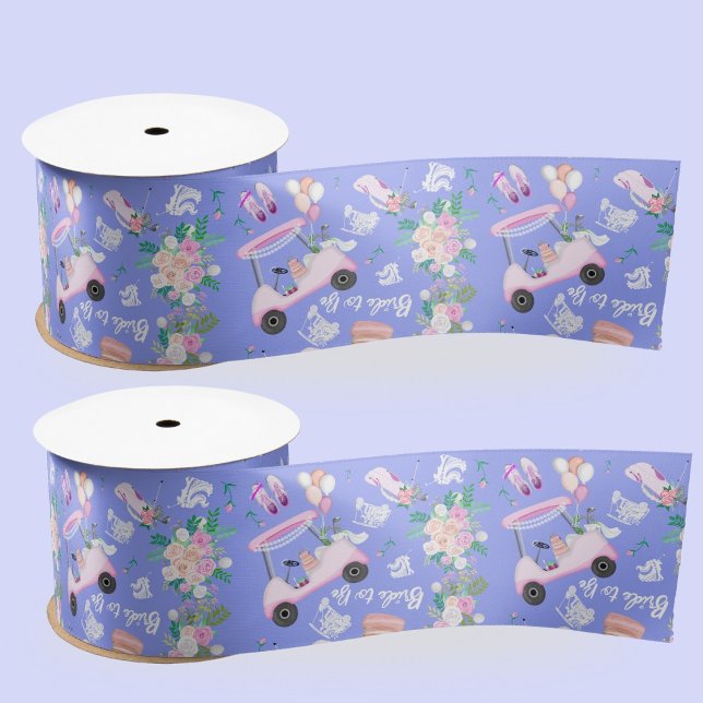 Bridal Golf Brautparty Nahtloses Muster Satinband (Von Creator hochgeladen)