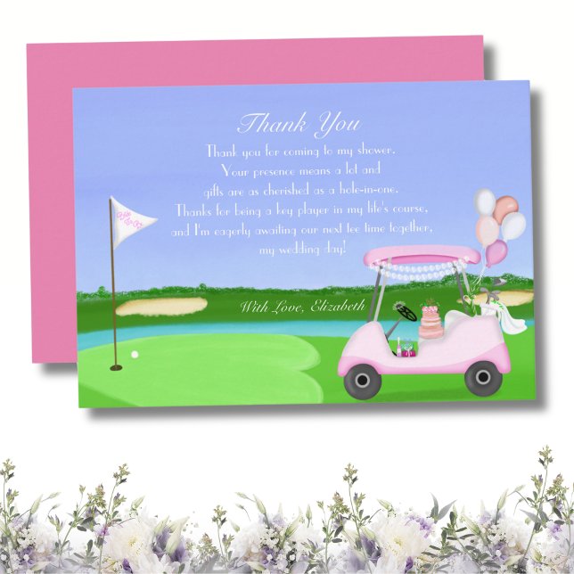 Bridal Golf Cart Brautparty Brunch Party Dankeskarte (Von Creator hochgeladen)
