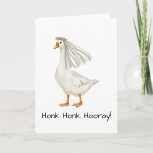 Bridal Goose Watercolor Verlobung Karte