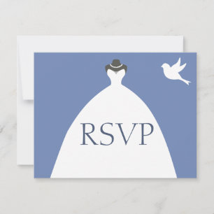 Bridal Gown Blue UAWG RSVP Karte