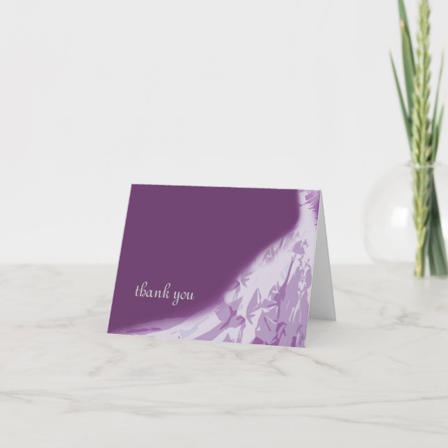 Bridal Gown Danke-Card, Eggplant Dankeskarte (Vorderseite)