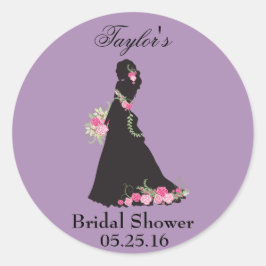 Bridal Gown Vielen Dank Runder Aufkleber