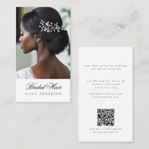 Bridal Hair Elegantes Foto Salon Hochzeit Visitenkarte