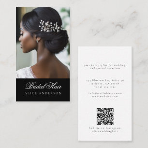 Bridal Hair Elegantes Foto Salon Hochzeit Visitenkarte