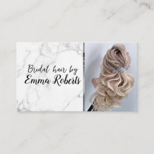 Bridal hair Wedding Frisuren Visitenkarte