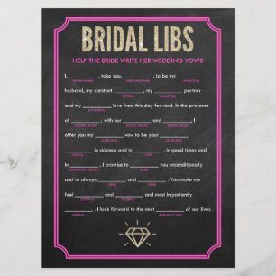 Bridal Libs Junggeselinnen-Abschied Game Card (pin Einladung