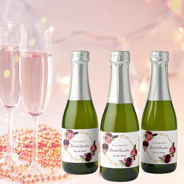 Bridal Luncheon Blumengeometrie, weiß bordeauxrot (Von Creator hochgeladen)