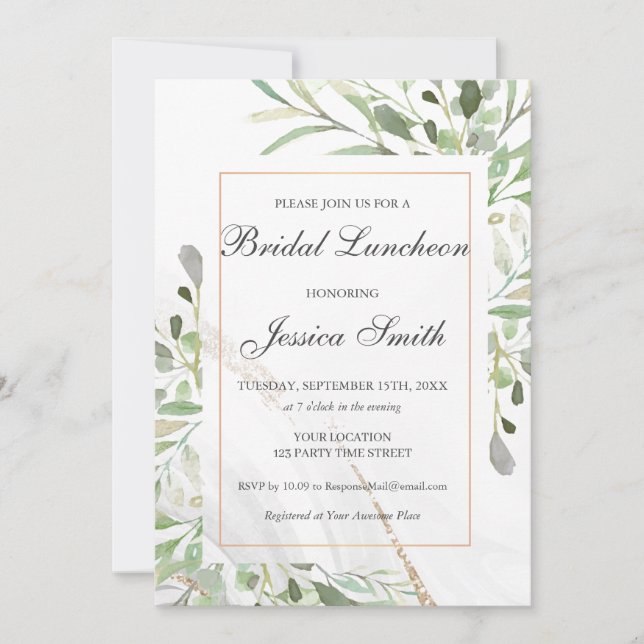 Bridal Luncheon Einladung (Vorderseite)