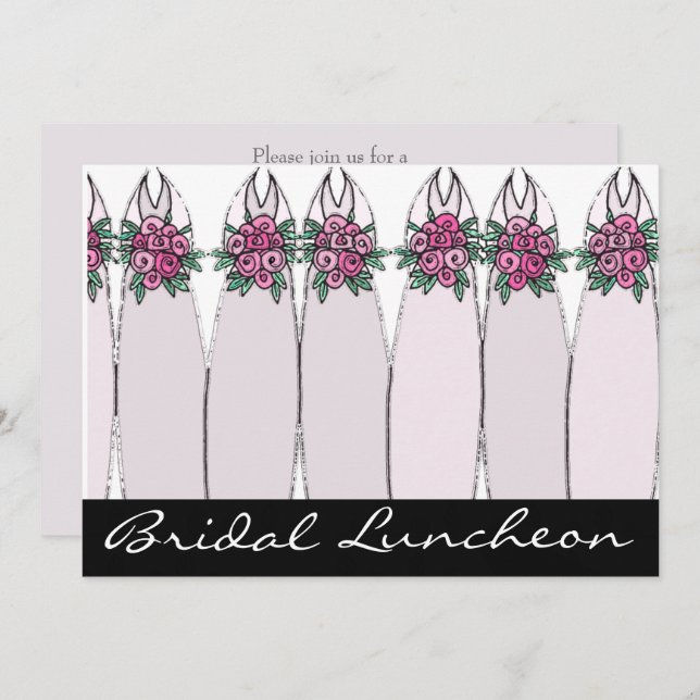 Bridal Luncheon Flat Einladung (Vorne/Hinten)