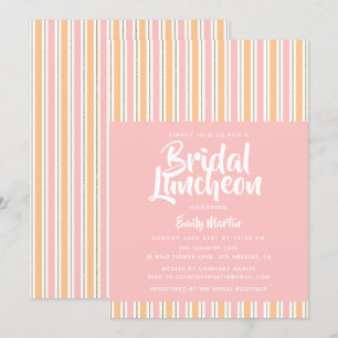 Bridal Luncheon Modern Pink Gold Brautparty Inv Einladung